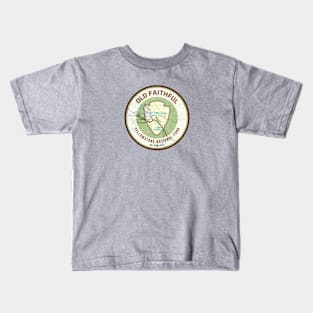 Yellowstone Souvenir Map - Old Faithful Kids T-Shirt